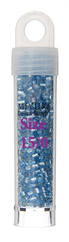 MIYUKI DELICA 15/0 RD AQUA SILVER LINED DB-44