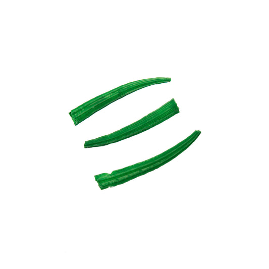 Dentalium Shell Ridged 30g/apx.100pcs 0.5in to 1in Green Oil Painted/water Resistant