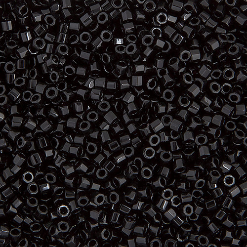 DELICA 11/0 CUT OPAQUE BLACK