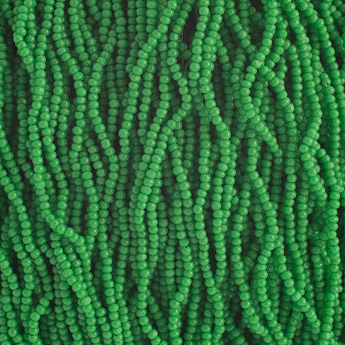 CZECH SEED BEADS 15/0 CUT APX100G OPAQUE MEDIUM GREEN