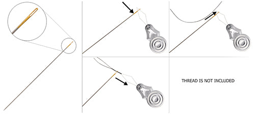 Sharps Gold Eye Beading Needle W/threader Size 12