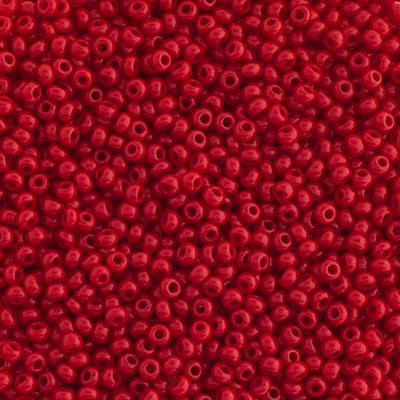 Czech Seed Beads Apx 24g Vial 10/0 Opaque Red