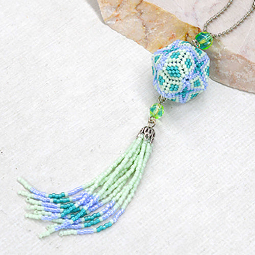 Miyuki Beading Kit - Designer Pendant Cyan Mix