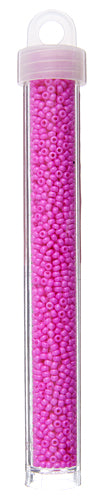 Czech Seed Bead Apx 22g Vial 10/0 Opaque Dyed Hot Pink