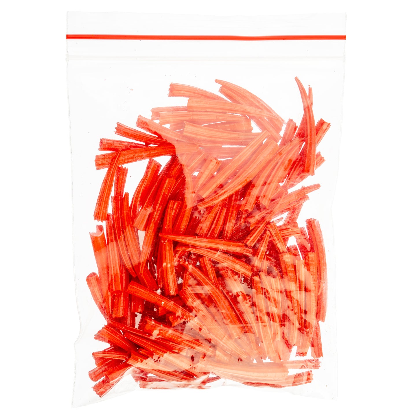 Dentalium Shell Ridged 30g/apx.100pcs 0.5in to 1in Orange Oil Painted/water Resistant