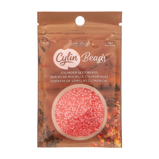 CYLIN BEAD 11/0 25G BAG ROSE-PINK AB LINED
