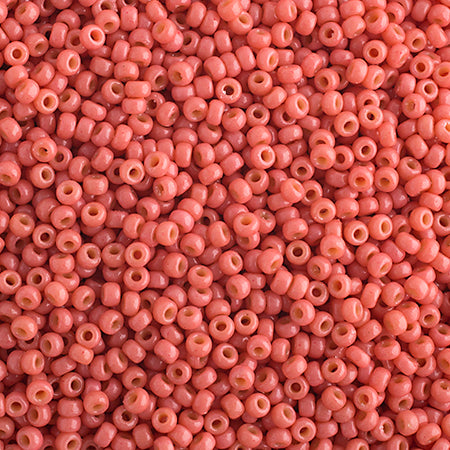 MIYUKI SEED BEAD 11/0 DARK SALMON PINK OPAQUE DURACOAT
