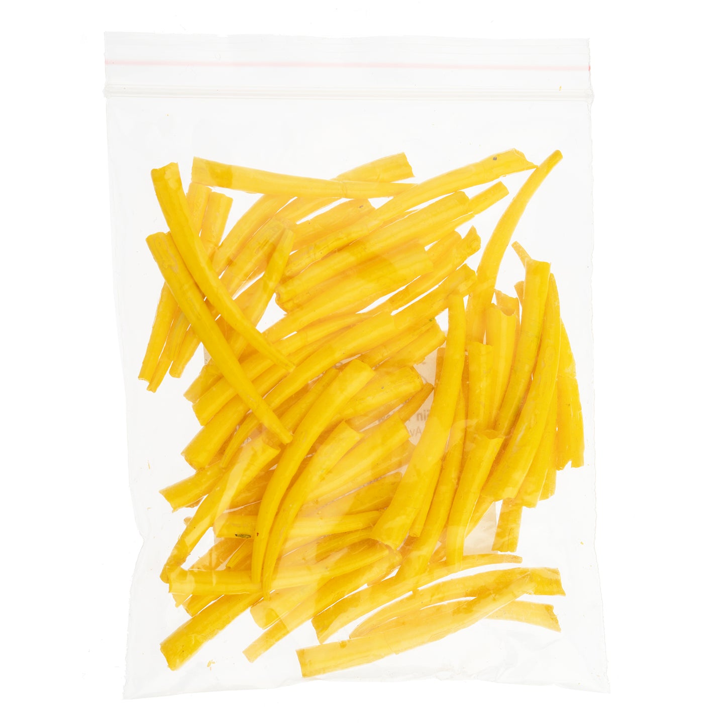 Dentalium Shell Smooth 25g 1in to 1.5in Yellow Oil Painted/water Resistant