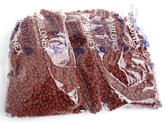 Czech Seed Bead/pony Bead 6/0 Opaque Medium Brown 500g