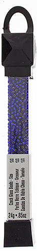 Czech Seed Beads Apx 24g Vial 10/0 Hummingbird Blue