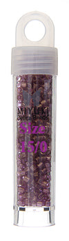 MIYUKI DELICA 15/0 RD AMETHYST TRANSPARENT GOLD LUSTER DB-108