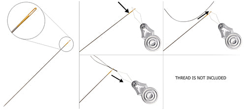 Sharps Gold Eye Beading Needle W/threader Size 10/12