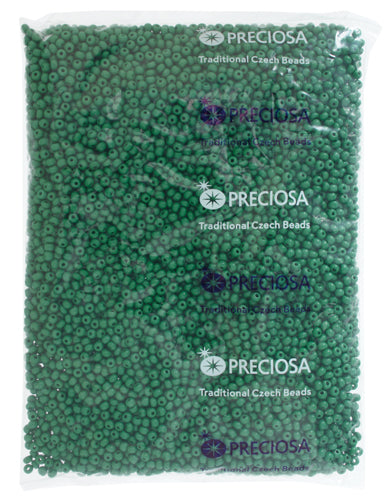Czech Seed Bead/pony Bead 6/0 Opaque Medium/dark Green 500g