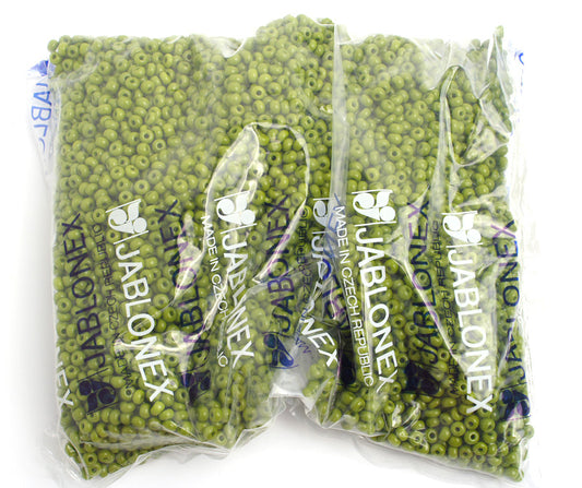 Czech Seed Bead/pony Bead 6/0 Opaque Light Green 500g
