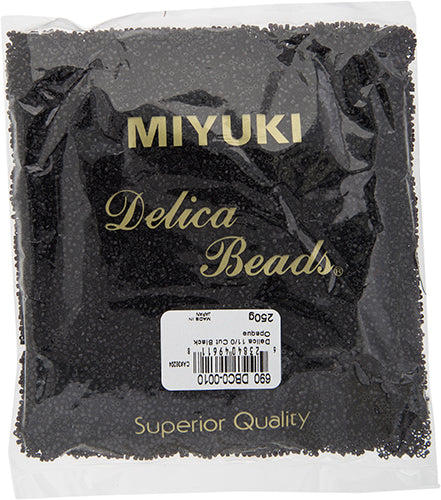 DELICA 11/0 CUT OPAQUE BLACK