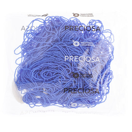Czech Seed Beads 15/0 Cut Apx100g Opaque Light Royal Blue