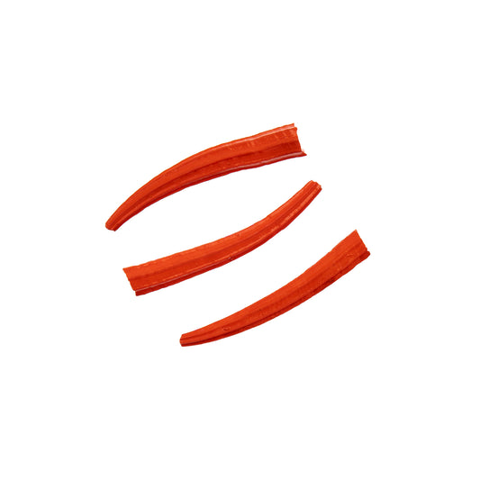 Dentalium Shell Ridged 30g/apx.100pcs 0.5in to 1in Orange Oil Painted/water Resistant