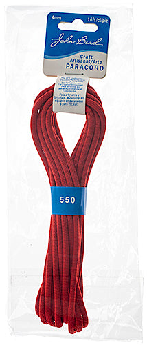 Craft Paracord 16FT (4.8M) 4MM Red