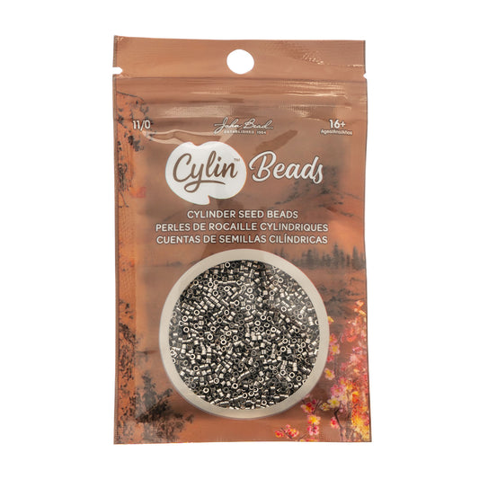 CYLIN BEAD 11/0 25G BAG STEEL
