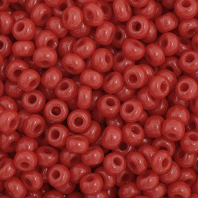 CZECH SEED BEAD 11/0 OPAQUE DARK RED