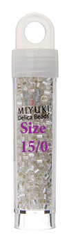 Miuyki Delica 15/0 Rd Crystal Silver Lined Db-41