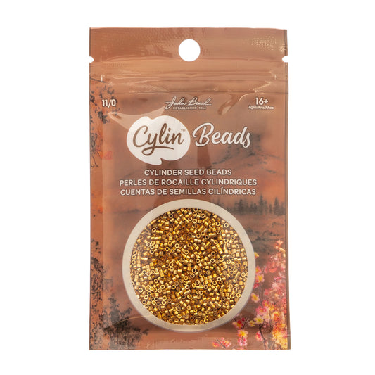 CYLIN BEAD 11/0 25G BAG GOLD AB