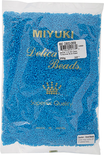 MIYUKI DELICA 11/0 DARK TURQUOISE BLUE DYED DB-659