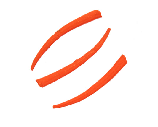 Dentalium Shell Smooth 25g 1in to 1.5in Orange Oil Painted/water Resistant