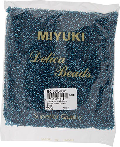 MIYUKI DELICA 11/0 BLUE ZIRCON S/L DYED DB-608