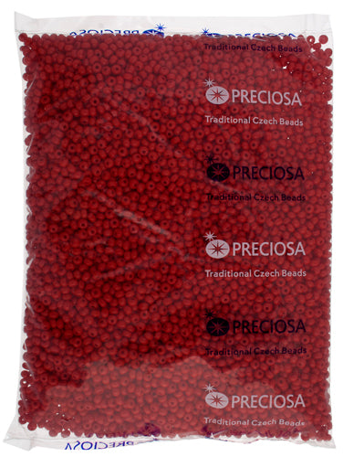 Czech Seed Bead/pony Bead 6/0 Opaque Medium Red 500g