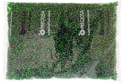 Czech Seed Bead/pony Bead 6/0 S/l Transparent Green 500g