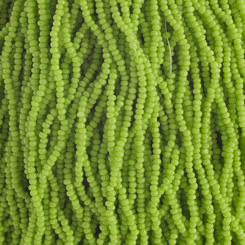 CZECH SEED BEADS 15/0 CUT APX100G OPAQUE GREEN