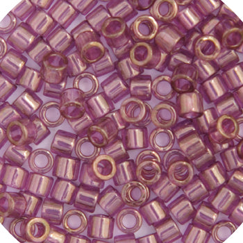 MIYUKI DELICA 15/0 RD AMETHYST TRANSPARENT GOLD LUSTER DB-108