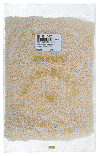 MIYUKI SEED BEAD 11/0 CREAM OPAQUE MATTE