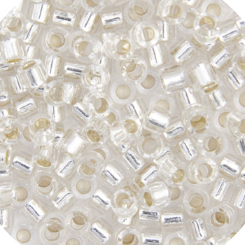 Miuyki Delica 15/0 Rd Crystal Silver Lined Db-41