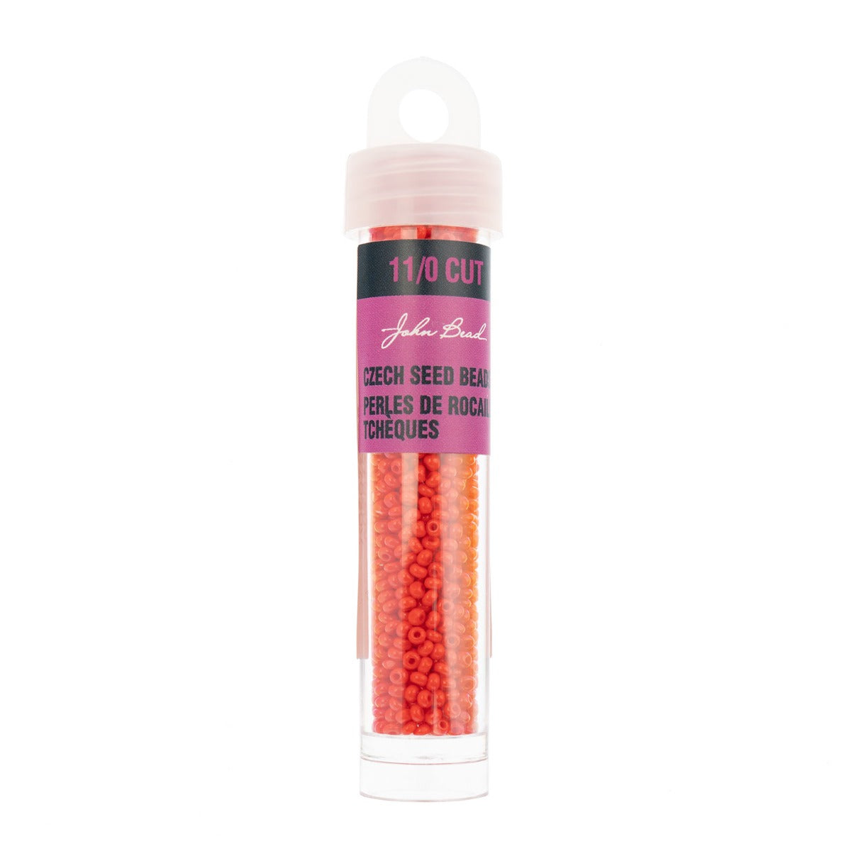 CZECH SEED BEAD 11/0 CUT OPAQUE LIGHT RED