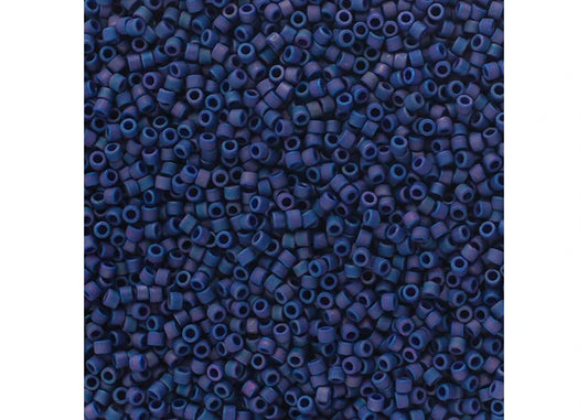 Miyuki Delica 11/0 Frosted Glazed Rainbow Blue Indigo Db-2319