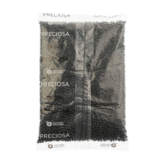 Czech Seed Bead/pony Bead 6/0 Opaque Black 500g