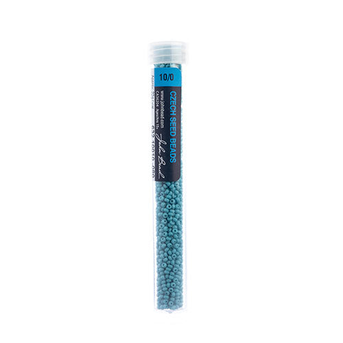 Czech Seed Bead Apx 22g Vial 10/0 Opaque Turquoise Blue