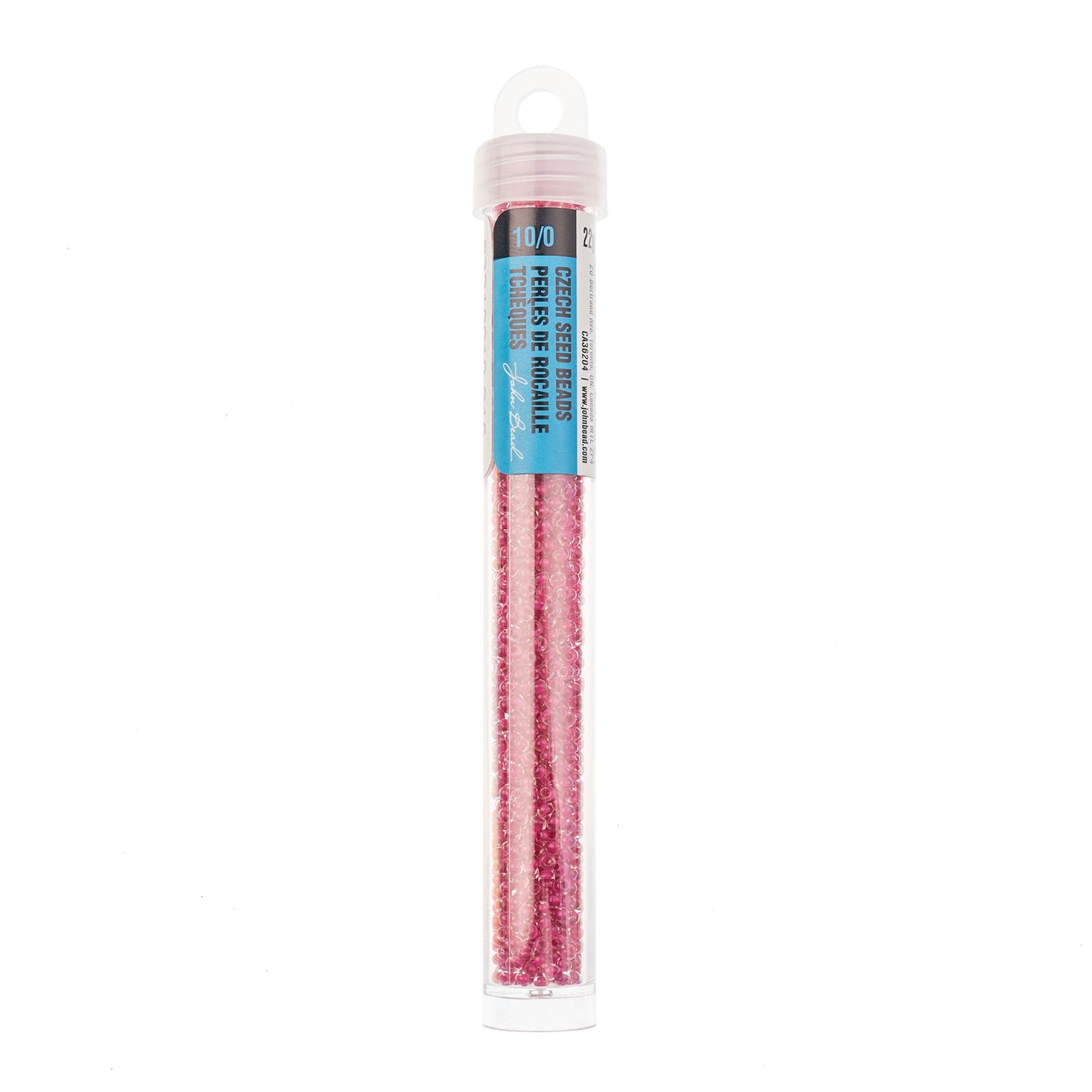 Czech Seed Beads Apx. 22g Vial 10/0 Crystal C/l Terra Intensive Pink