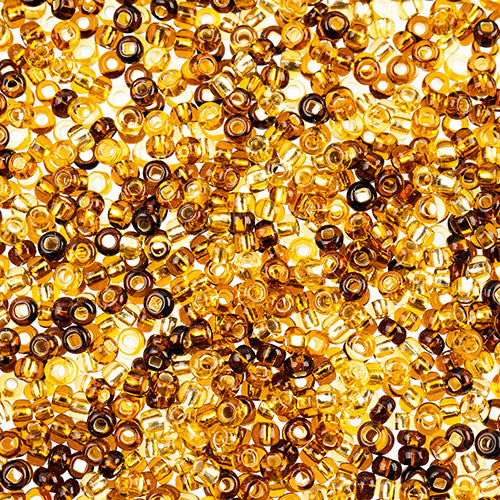 Czech Seed Beads Apx 24g Vial 10/0 Topaz S/l Mix
