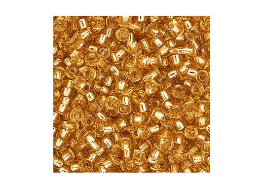 MIYUKI SEED BEAD 11/0 APX.22G GOLD SILVER LINED