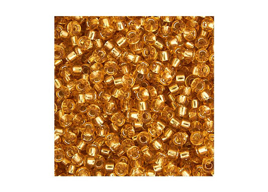 MIYUKI SEED BEAD 11/0 APX.22G DARK GOLD SILVER LINED
