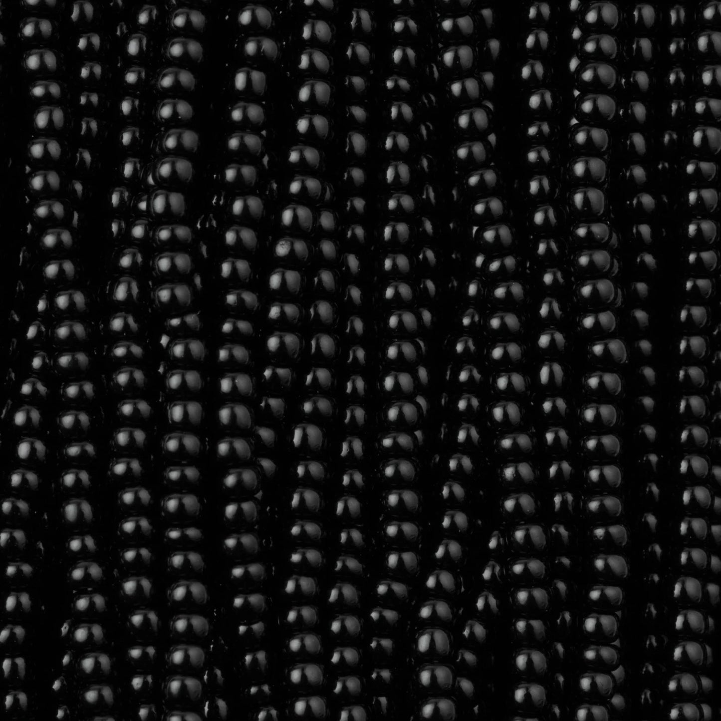 Czech Seed Beads, 11/0 – Opaque Black (strung)
