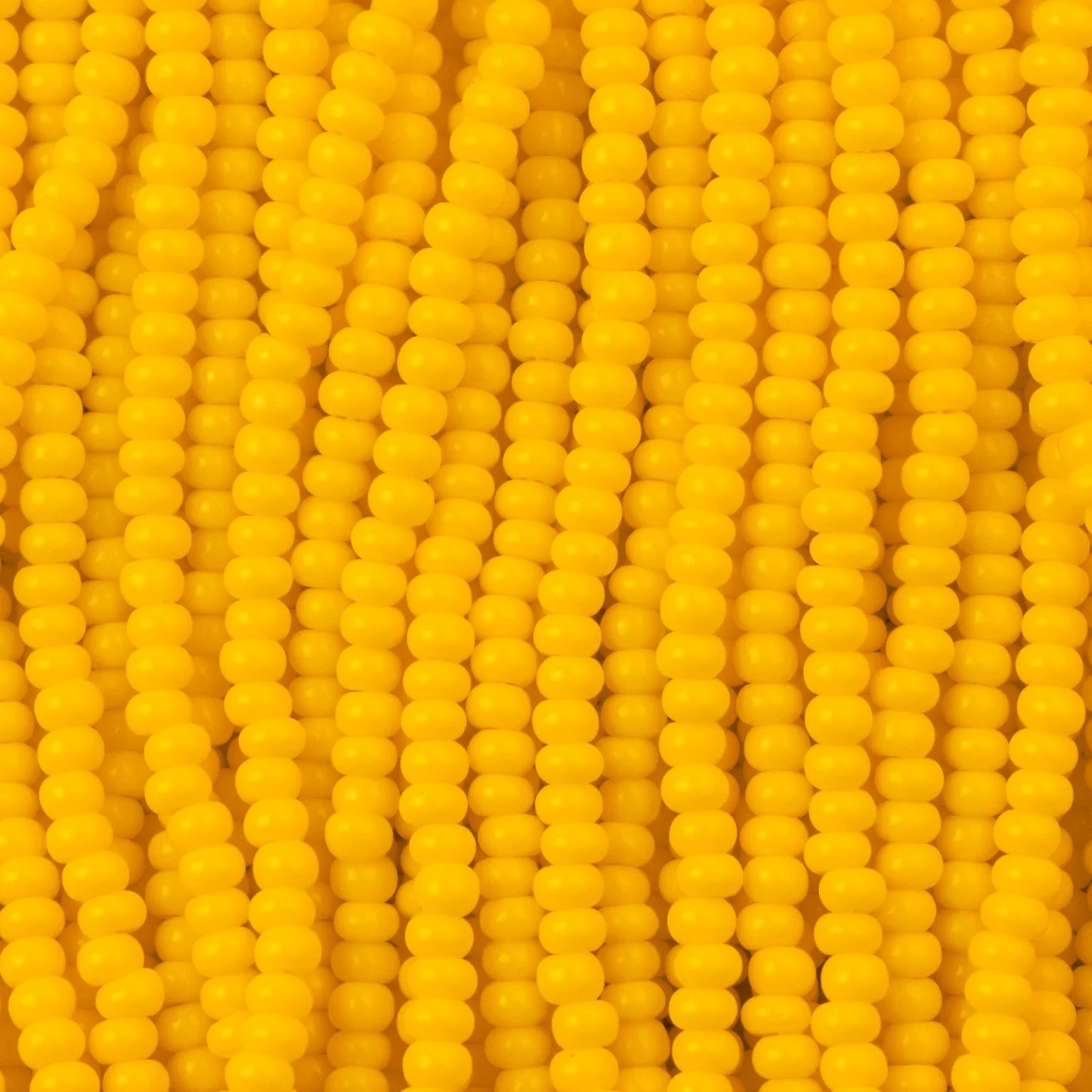 Czech Seed Beads, 11/0 – Opaque Yellow (strung)