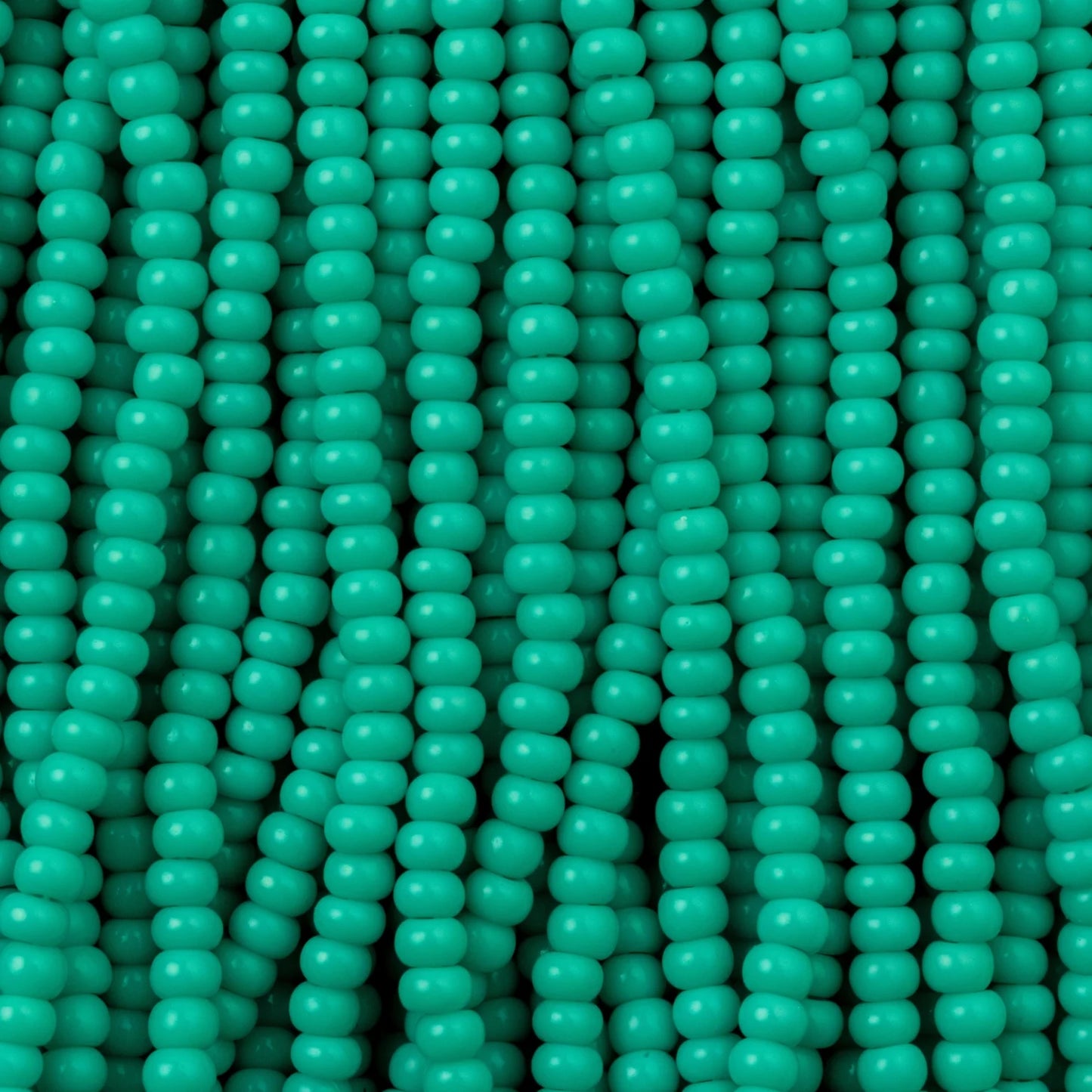 Czech Seed Beads, 11/0 – Opaque Green Turquoise (strung)