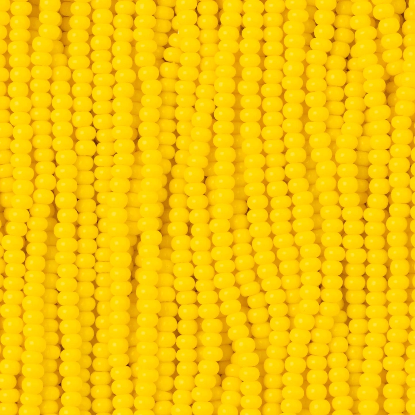 Czech Seed Beads, 11/0 – Opaque Light Yellow (strung)
