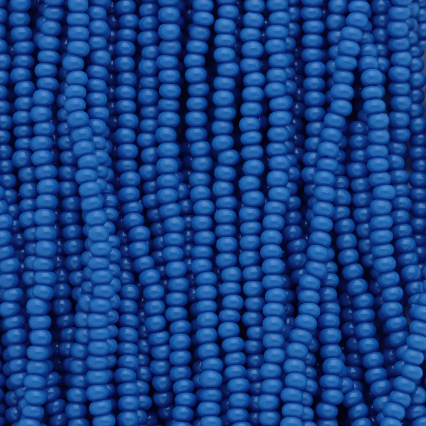 Czech Seed Beads, 11/0 – Opaque Med. Blue (strung)