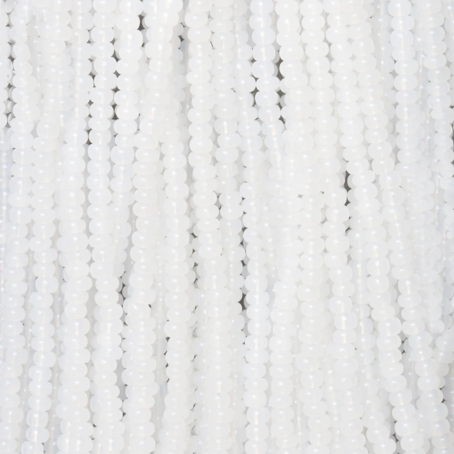 Czech Seed Beads, 11/0 – Opaque White Alabaster (strung)