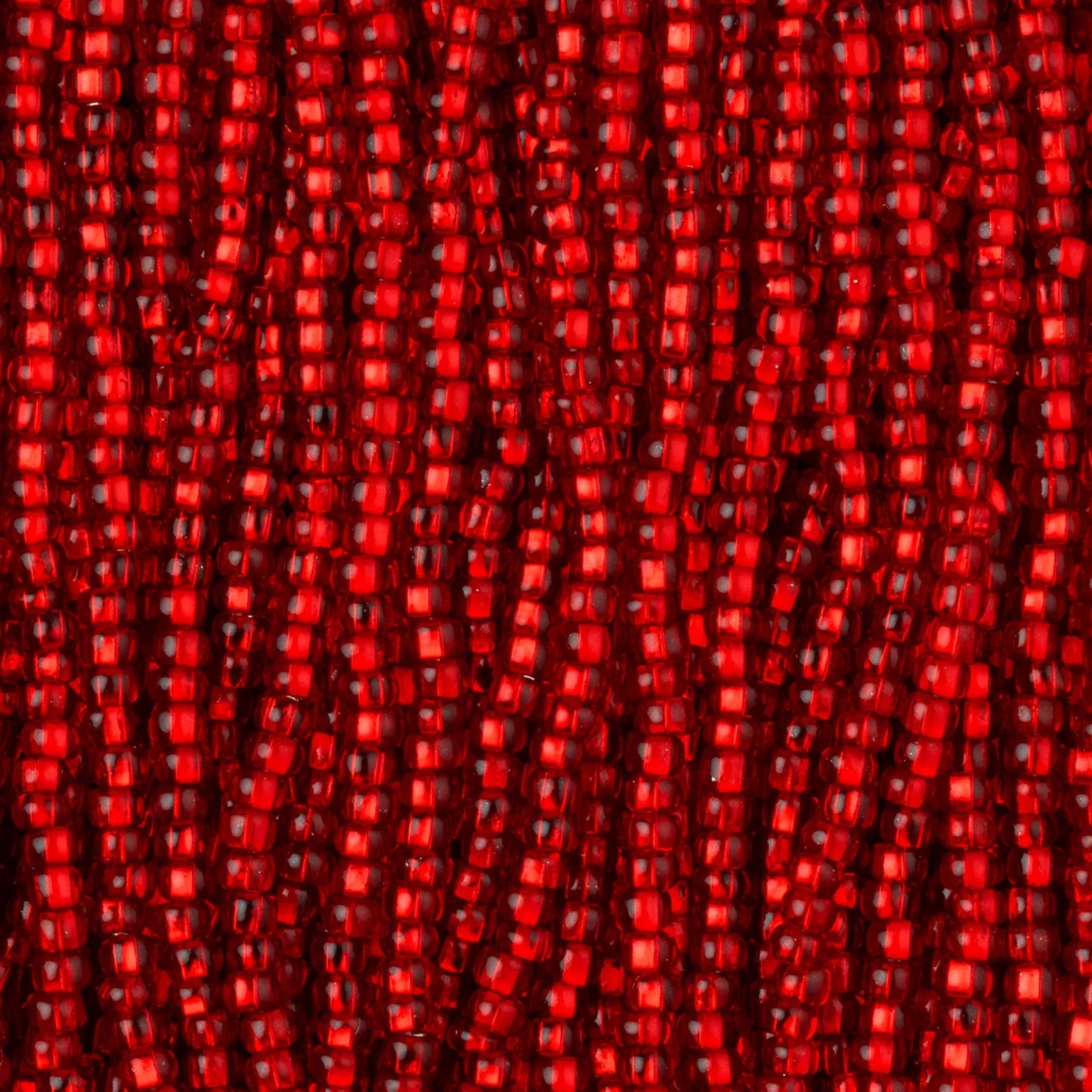Czech Seed Beads, 11/0 – Silverlined Light Red (strung)